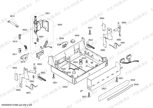 Взрыв-схема посудомоечной машины Bosch SGS55E32EU - Схема узла 05