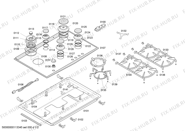 Схема №1 T2596N0AU Neff с изображением Стеклокерамика для духового шкафа Bosch 00476011