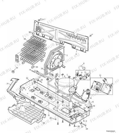 Взрыв-схема холодильника Rex Electrolux RS607ENF - Схема узла Section 9