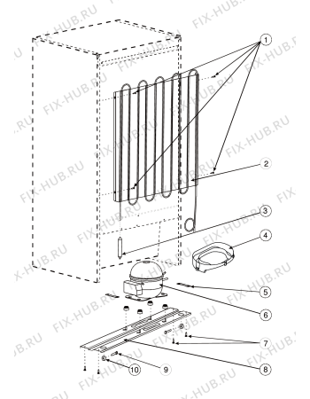 Взрыв-схема плиты (духовки) Ariston FQ76C2ICE (F039514) - Схема узла