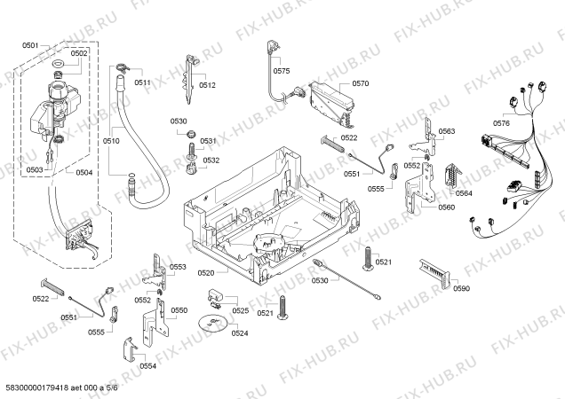 Схема №2 S51T65X5RU с изображением Передняя панель для посудомойки Bosch 00744712