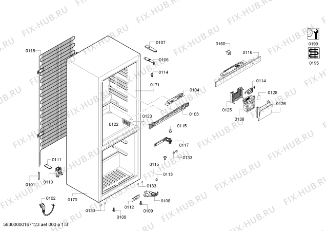 Схема №1 KCB30706 с изображением Дверь для холодильника Bosch 00689390