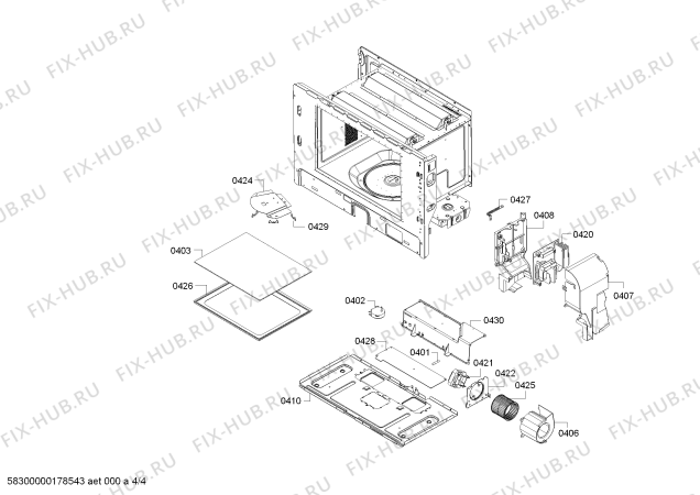 Схема №1 HF25M5R2 с изображением Дверь для духового шкафа Siemens 00686654