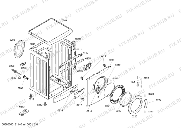 Схема №1 WAE24161FF с изображением Панель управления для стиралки Bosch 00669758