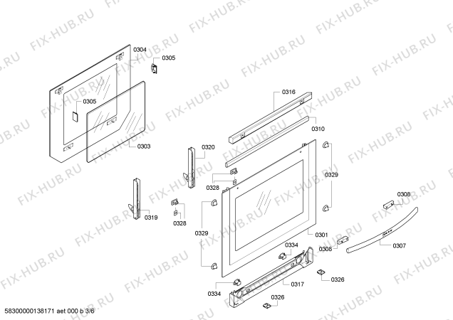 Схема №1 E15M22S0 с изображением Переключатель для плиты (духовки) Bosch 00614039