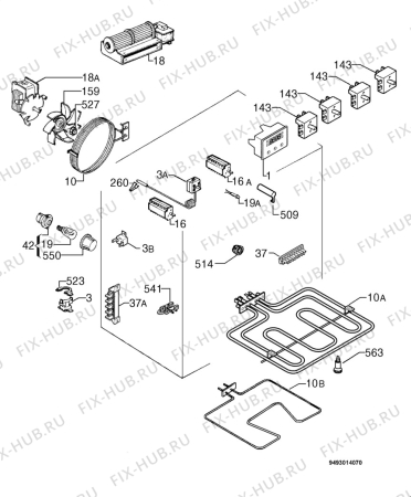 Взрыв-схема плиты (духовки) Privileg 249588_30347 - Схема узла Electrical equipment 268