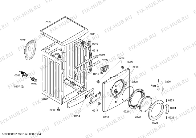 Схема №1 WM10E410TR с изображением Силовой модуль для стиралки Siemens 00640878