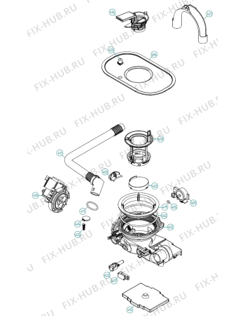 Взрыв-схема посудомоечной машины Asko D5907 EU   -White (170949, DW90.C) - Схема узла 04