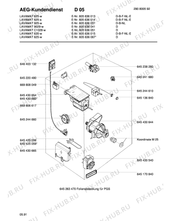 Взрыв-схема стиральной машины Aeg LAV9029 W D - Схема узла Electrical equipment 268
