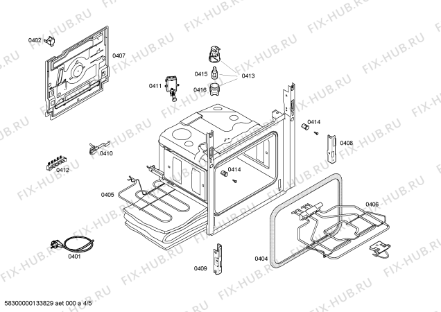 Схема №1 HM444510N с изображением Панель управления для электропечи Siemens 00669734