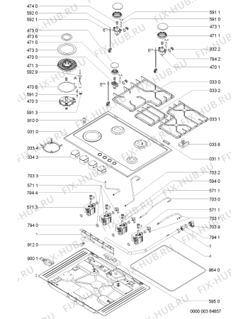 Схема №1 AKT 793/IX с изображением Железный лист для плиты (духовки) Whirlpool 481245838442