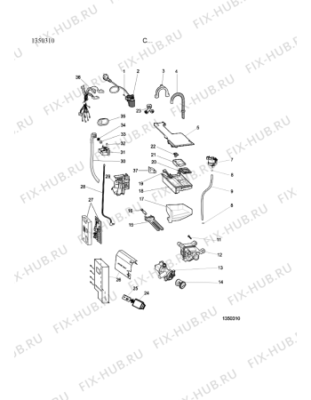 Схема №1 WATK Prime 9716 с изображением Винтик для стиралки Whirlpool 482000090244