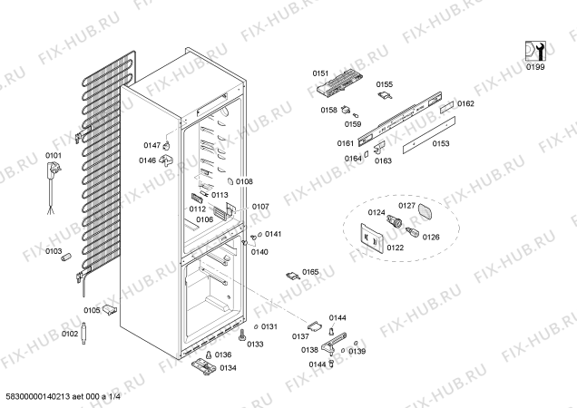 Схема №1 K5871X3 с изображением Дверь для холодильника Bosch 00247681
