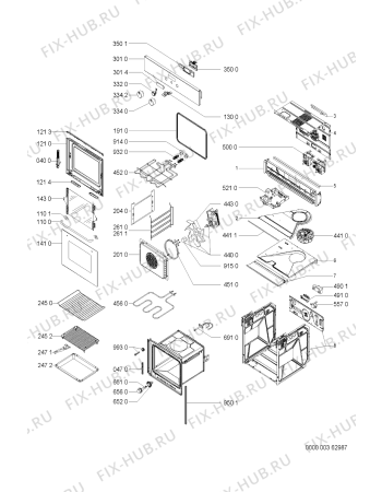 Схема №1 OBIC10W (F092201) с изображением Наставление для плиты (духовки) Indesit C00360742