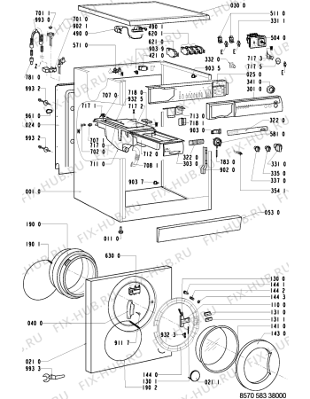 Схема №1 AWM 583/3 с изображением Вставка для стиралки Whirlpool 481945919617