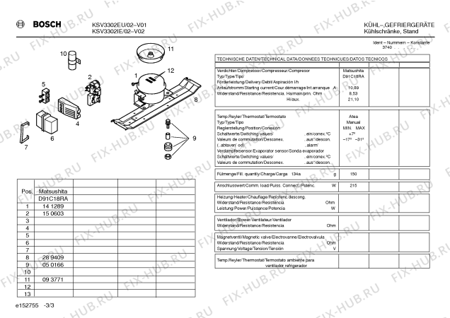 Схема №1 KSV3302EU с изображением Дверь морозильной камеры для холодильной камеры Bosch 00212686