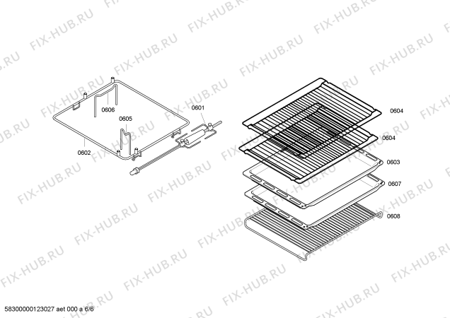 Схема №2 B1362S0FF с изображением Направляющая для электропечи Bosch 00424371