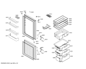 Схема №1 KGV36X71 с изображением Дверь для холодильника Bosch 00246583