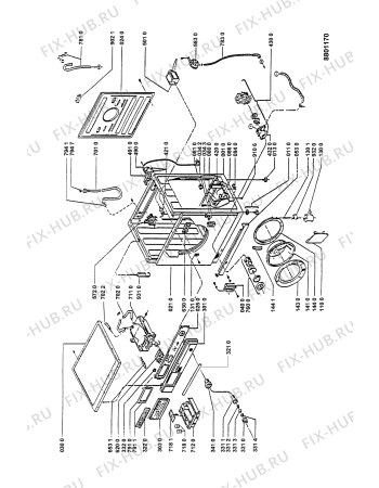 Схема №1 F 444 с изображением Обшивка для стиралки Whirlpool 481945319664