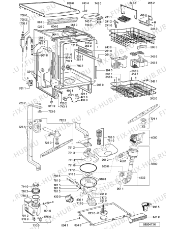 Схема №1 ADP 6936 WH с изображением Панель управления для посудомоечной машины Whirlpool 481245373364