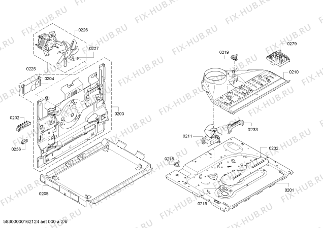 Взрыв-схема плиты (духовки) Bosch HEG33B560 - Схема узла 02