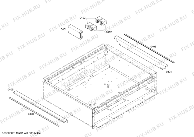 Схема №1 PC304D с изображением Коллектор для электропечи Bosch 00499549