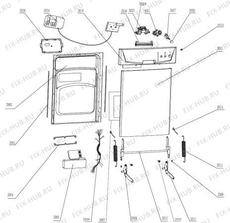 Схема №1 GS51110W (301863, WQP8-9239G) с изображением Дверка для электропосудомоечной машины Gorenje 439097