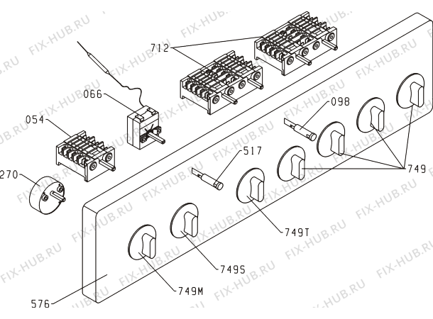 Взрыв-схема плиты (духовки) Gorenje E535W (266670, E53E1-S4) - Схема узла 04