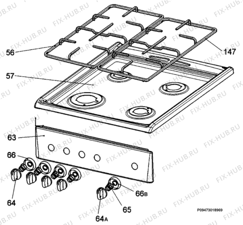 Взрыв-схема плиты (духовки) Electrolux EKG5000X - Схема узла Section 4