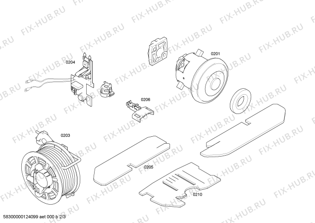 Взрыв-схема пылесоса Bosch BSG82425 Bosch ergomaxx professional ProAnimal Hair 2400W - Схема узла 02