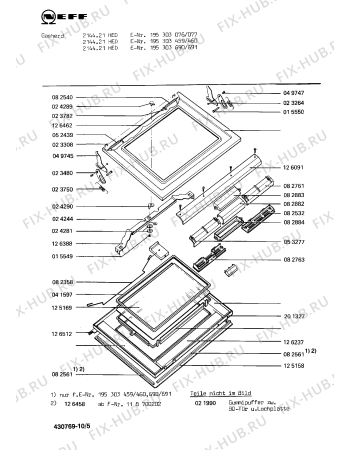 Схема №1 1321445101 2441/111ECSM с изображением Уплотнитель для духового шкафа Bosch 00052981