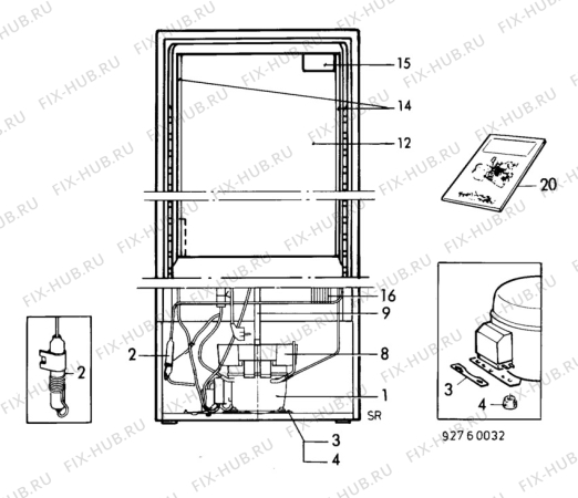 Взрыв-схема холодильника Privileg P4053 - Схема узла C10 Cold, users manual