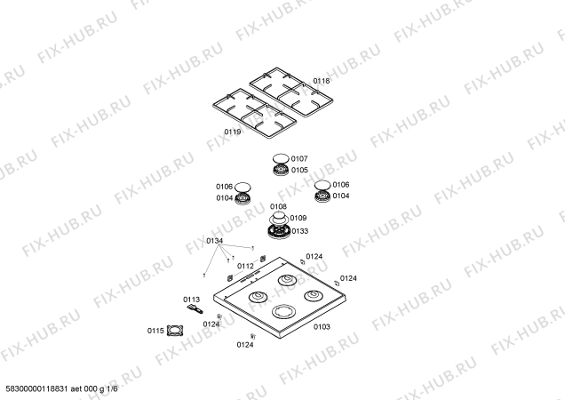 Схема №1 HSV746055N с изображением Стеклокерамика для духового шкафа Bosch 00477638