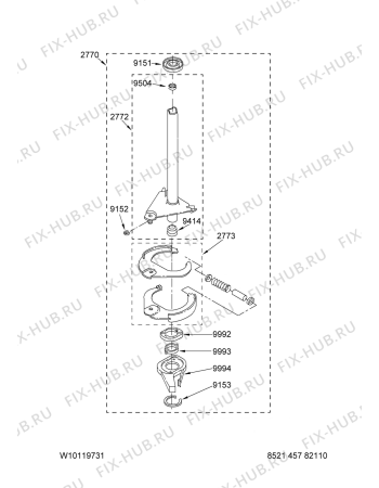 Схема №1 MTW5700TQ0 с изображением Емкоть для порошка для стиралки Whirlpool 480110100465