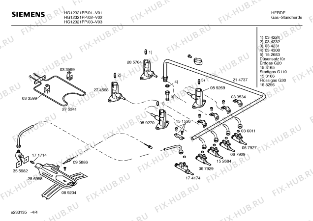 Схема №1 HG12321PP с изображением Инструкция по эксплуатации для духового шкафа Siemens 00524485