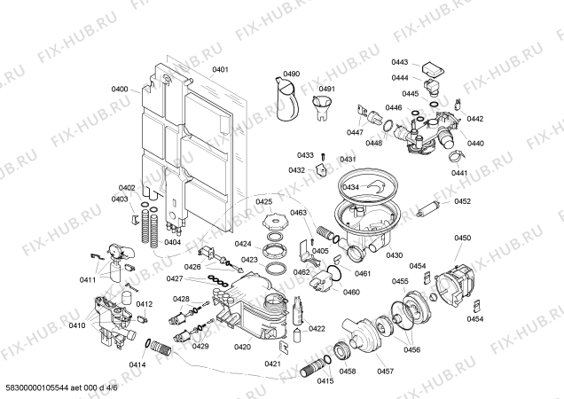 Схема №1 GM230130 с изображением Панель для посудомоечной машины Bosch 00442257