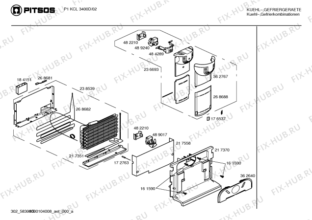 Схема №2 P1KCL3400D с изображением Дверь для холодильника Bosch 00240764