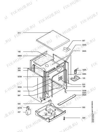 Схема №1 FAV40852 с изображением Блок управления для посудомоечной машины Aeg 973911232670019
