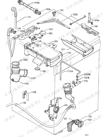 Взрыв-схема стиральной машины Electrolux EW1230W - Схема узла Hydraulic System 272