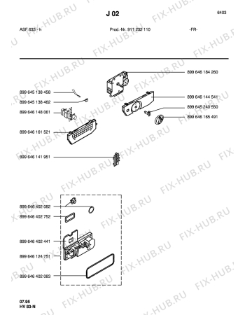 Взрыв-схема посудомоечной машины Arthur Martin ASF633HW - Схема узла Section1