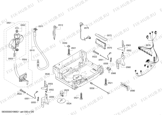 Взрыв-схема посудомоечной машины Bosch SBA46KX01E accent line - Схема узла 05