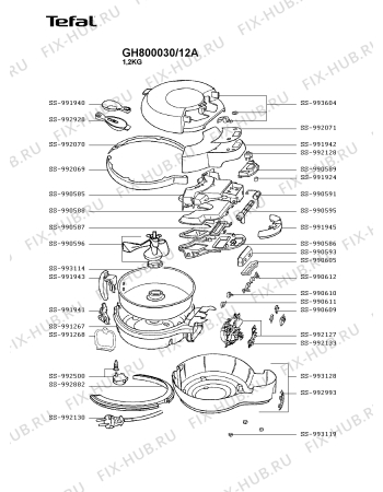 Схема №1 GH800030/12B с изображением Всякое для тостера (фритюрницы) Tefal SS-992928