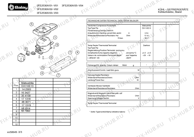 Схема №1 3FE2430A с изображением Панель управления для холодильника Bosch 00435505