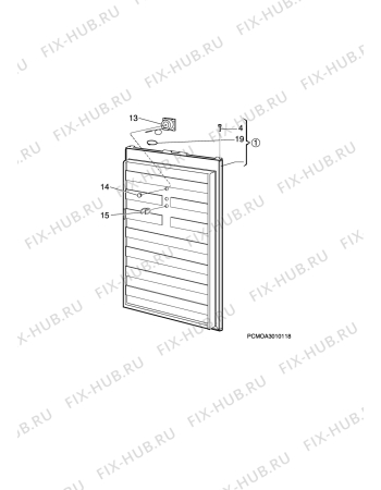 Взрыв-схема холодильника Sibir (N Sr) VCR-110GE - Схема узла C20 Door  A