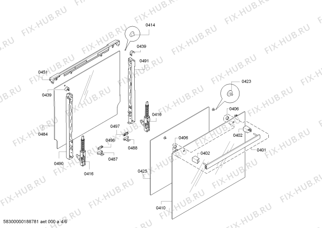 Взрыв-схема плиты (духовки) Bosch HBA13B151B Bosch - Схема узла 04