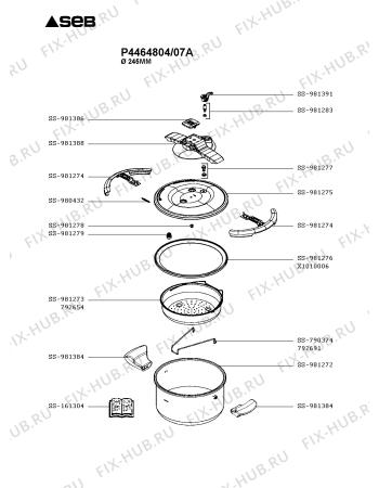 Схема №1 P4464804/07B с изображением Кастрюля для духовки Seb SS-981391