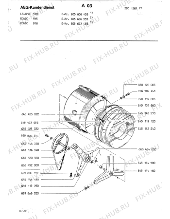 Взрыв-схема стиральной машины Aeg LAV520 - Схема узла Section2