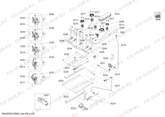 Схема №2 HGS3023UC с изображением Кабель для духового шкафа Bosch 00651133