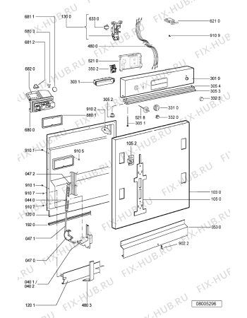 Схема №1 ADG 642/1 IX с изображением Обшивка для посудомоечной машины Whirlpool 481245372742
