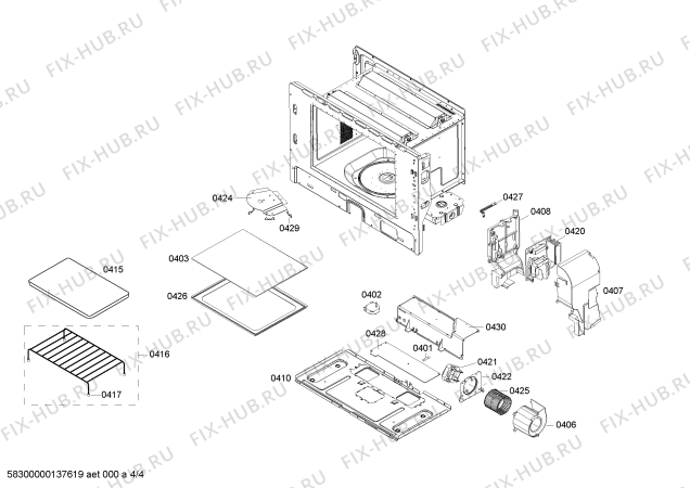 Схема №1 HMT85M621 с изображением Дверь для плиты (духовки) Bosch 00478279